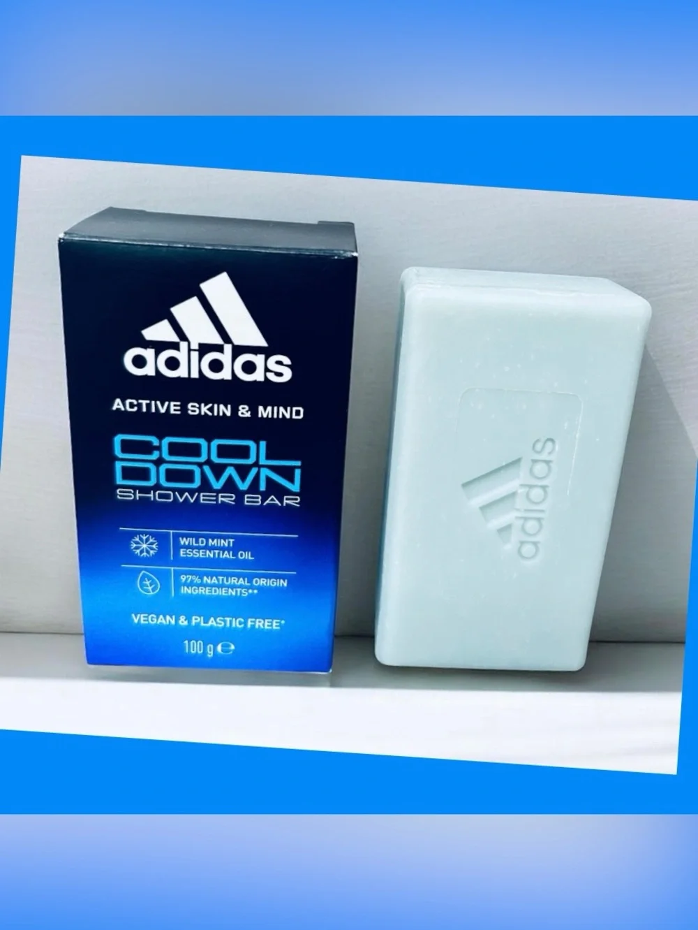 Adidas Cool Down Solid Shower for Him w/ Mint Essential Oil & Vegan Ingredients